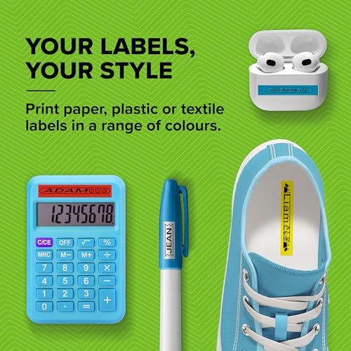 DYMO LetraTag 200B Bluetooth Label Maker Starter Kit, Daydream Blue