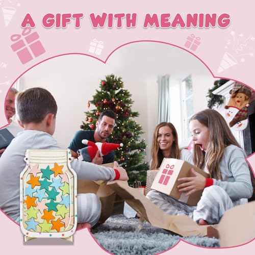 Magnetic Reward Jar for Kids ? Star Jar Reward System, Behavior Classroom Incentive Jar with Fun Star Chart, Suitable for Teachers Parents (Mason Jar with Stars, Kids Motivational Tool)