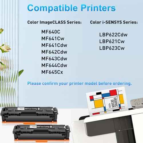 Compatible Toner Cartridge Replacement for Canon 054H 054 Black Toner for Color ImageCLASS MF642Cdw MF644Cdw LBP622Cdw MF641Cdw MF641Cw Printer (2-Pack)