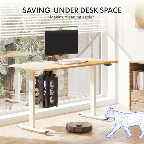 FLEXISPOT For Single-Crossbeam: Computer Tower Stand, 5.63-9.53W x 11.81-20.47L, 44 lb Capacity