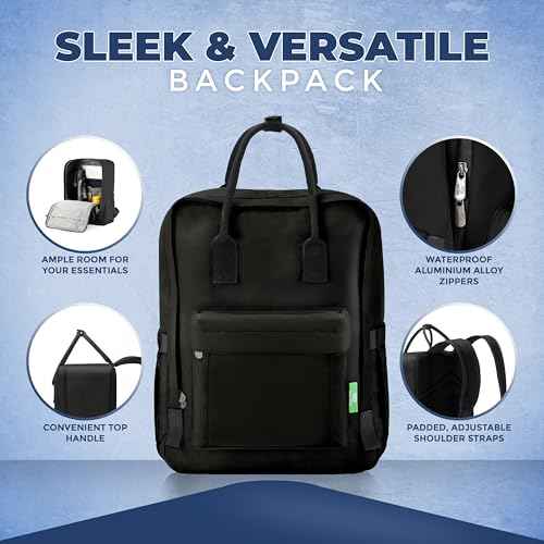 Waterproof Recycled Canvas Twin-Handle Backpack ? Sustainable Laptop Backpack