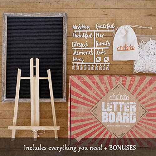Felt Letterboard with Letters and Numbers 12x17 Inch, First Day of School Board, Word Message Board Classroom Decor, Baby Announcement Board Letters, Rustic Home Decor