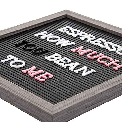 Letters for Felt Letter Boards, 300 Pieces Including Characters, Numbers & Symbols 0.7 Inch for Changeable Plastic Message Boards (Black)