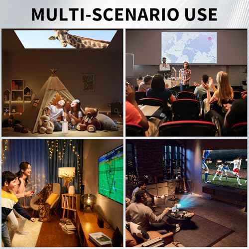 Mini Portable Projector with WiFi 6 & Bluetooth 5.0, 1080P Full HD 4K Supported, Android 11 Smart Home Theater Projector with Auto Keystone, Compatible with Phone/Laptop/TV Stick