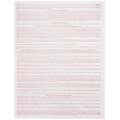 Blue Summit Supplies CMS-1500 Forms 500 Count, HIPAA Compliant Laser Printing