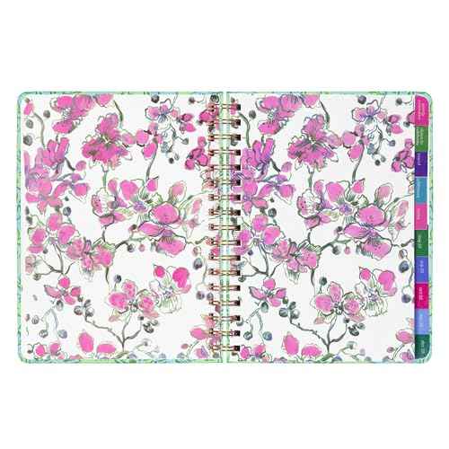 Lilly Pulitzer Large Monthly Planner August 2025 - December 2026, Monthly Agenda & Calendar, Stickers, Pockets, & Spiral Binding (Catchin Rays)