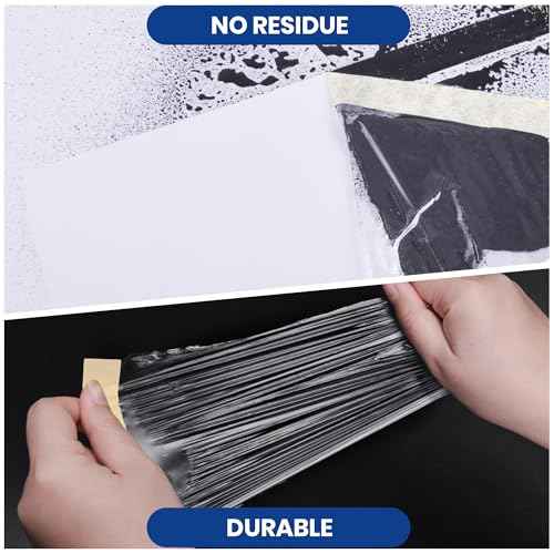 Adhes Pretaped Masking Film Refills, 3 Rolls 2700mm x 17m, Masking Film with Tape for Painting, Spraying & Surface Protection, Compact Paint Shield Refill Rolls for Dispenser Use