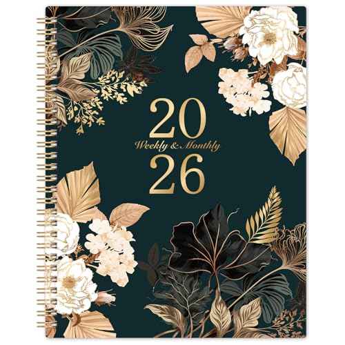 2026 Planner - 9" x 11", 2026 Weekly & Monthly Planner, JAN.2026 - DEC.2026, Large Calendar Planner 2026 with Sturdy Cover, Premium Paper, Twin-wire Binding, Monthly Tabs