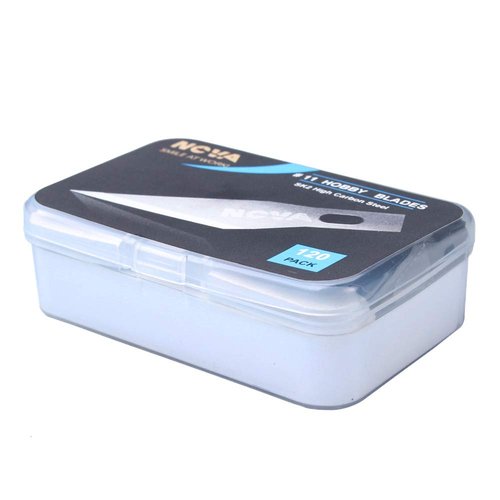 120 pack #11 Hobby Blade Refill, Exact-To Knife Steel Replacement Blades with storage box for Crafts, Hobbies, Scrap booking, Stencil, Precision Art, Architecture Modeling