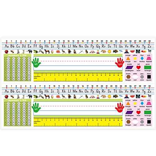 Traditional Manuscript Nameplates Self Adhesive Primary Students Desk Plates Pack of 36