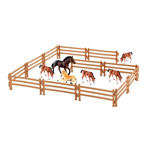 Corral Fence Toy Plastic Farm Fencing Accessories Educational Horse Fence Panel Playset 40PCS, Horse Corral Fencing Accessories