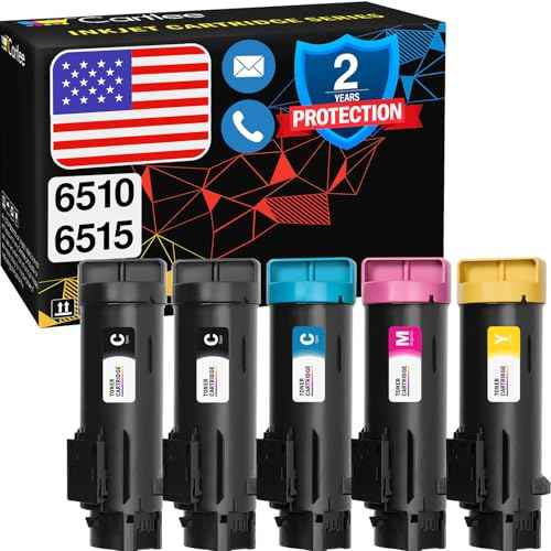Cartlee Compatible Toner Cartridges Replacement for Xerox Phaser 6510 6510/dni 6510/dn 6510/n Workcentre 6515 6515/dni 6515/dn 6515/n High Yield Laser Printer Ink 2 Black, 1 Cyan, 1 Magenta, 1 Yellow
