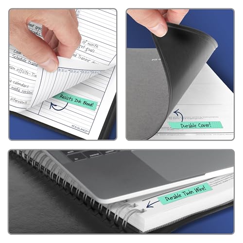 AT-A-GLANCE 2027 Weekly Appointment Planner Black 8x11, Quarter-Hourly Schedule