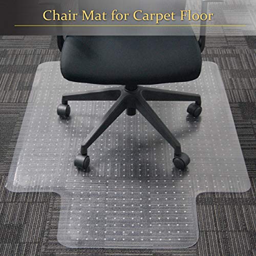 Sillamate 36x48 Inch Carpet Chair Mat with Lip, Heavy Duty, Eco-Friendly PVC