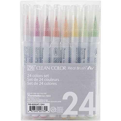 Kuretake Zig Clean Color Real Brush 24 Colors(RB-6000AT/24V)