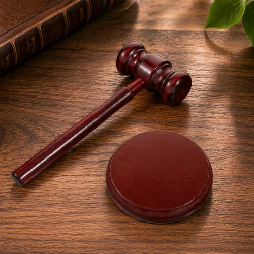 Handcrafted Walnut Gavel Set with Sound Block for Legal & Ceremonial Use