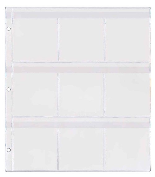 StoreSMART® - 9-Pocket Binder Page with Flaps for Game Boy Cartridges - 10-Pack - SPT1823F-10