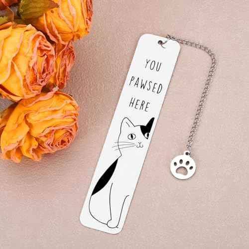 Cat Lover Gifts for Women Men, Cute Bookmarks for Women Girls, Stocking Stuffers for Teens, Cat Gifts, Birthday Gifts for Cat Lovers, Reading Accessories for Book Lovers, Bookish Gifts for Book Club