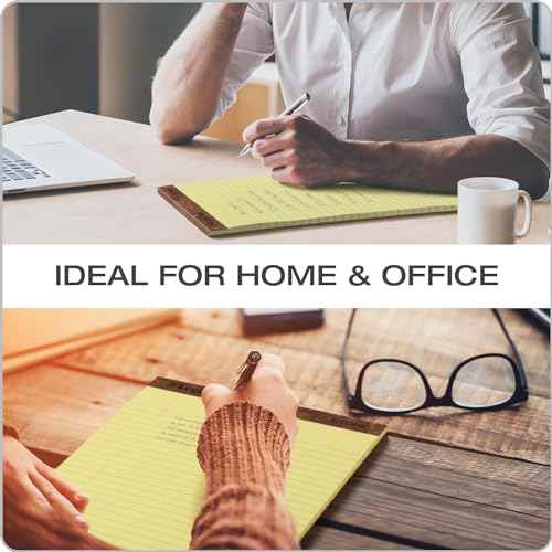 Tops The Legal Pads 8.5 X 11 - Pack of 24 Yellow Wide Ruled Notepads - 50 Sheets Per Pad - Made in the USA