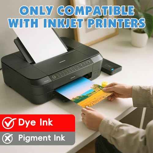 300 Sheets Glossy Photo Paper, 8.5in x 11in Inkjet Photo Printer Paper, Picture Paper for Photos, Calendars, Brochures, Cards, Menus(200gsm / 54lb)