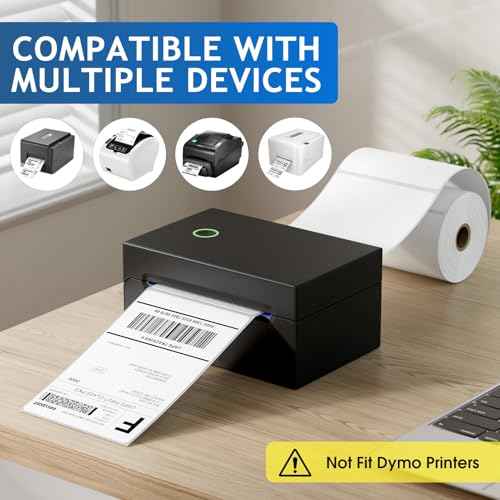 MaxGear 4" x 6" Direct Thermal Labels, 4000 Pcs/16 Rolls, Perforated White Mailing Shipping Package Labels, Commercial Grade, Permanent Adhesive, Compatible with Most Thermal Printers