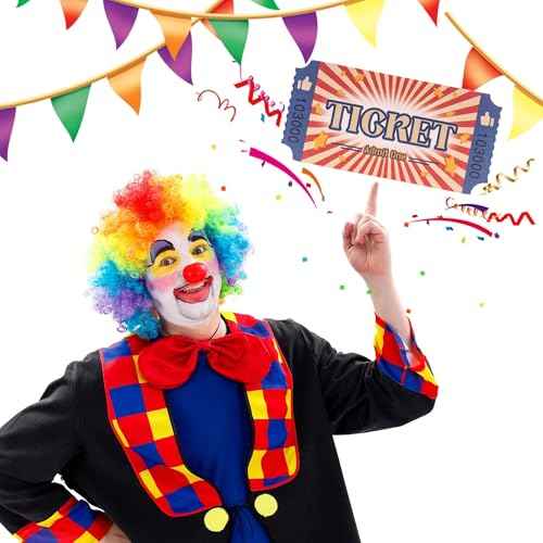 Carnival Roll Raffle Tickets Single Roll Carnival Party Tickets for Events, Classroom or School Carnivals, Fall Carnival, Family Games, Door Prizes (1000 Pcs)
