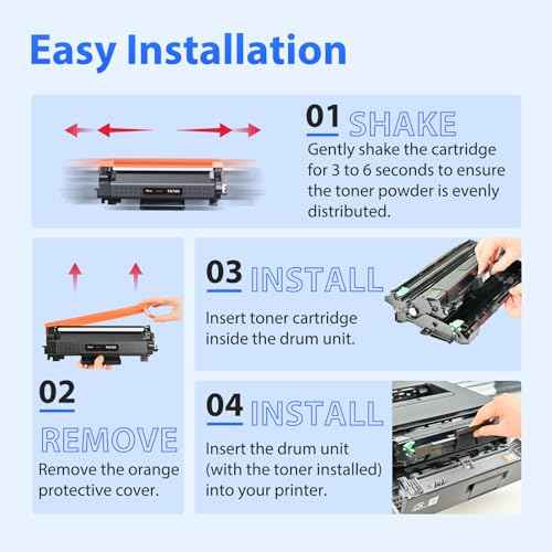 Compatible TN760 Toner Cartridges Replacement for Brother TN760 TN 760 TN730 TN 730 High-Yield Work with MFC-L2710DW MFC-L2750DW HL-L2350DW HL-L2370DW HL-L2395DW DCP-L2550DW (Black, 2 Pack)