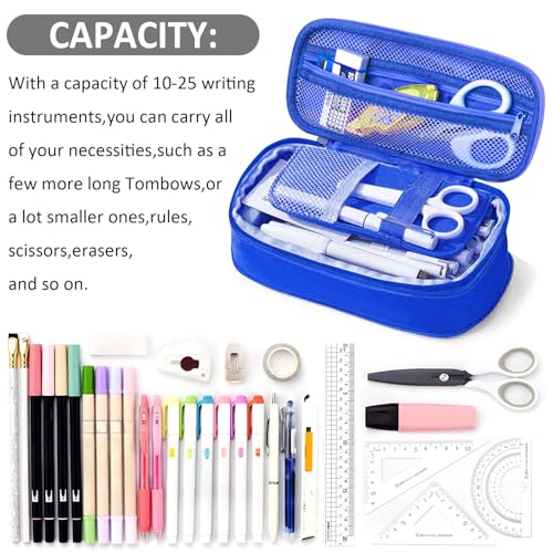 Blue Gamer Pencil Case for Boys Large Capacity School Supplies Organizer