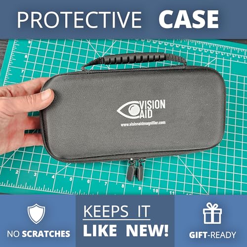 Vision Aid Deluxe USB Rechargeable Hands-Free Magnifying Glass with Stand and LED Light