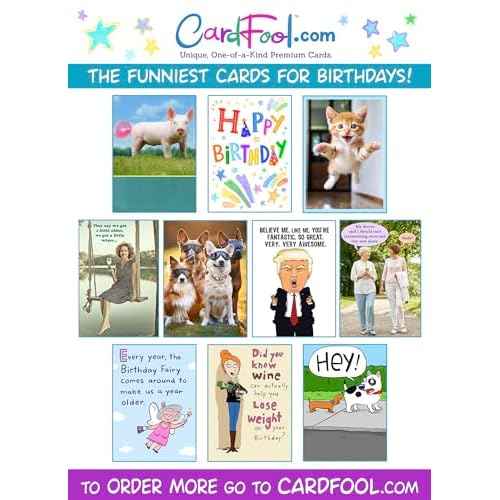 Funny Cat Birthday Hug Card for Women, Men, Coworkers and Anyone and All Ages Ready to Party