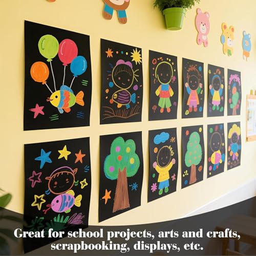 11x14 Black Poster Board Paper Bulk 10 Sheets for School & Arts Crafts