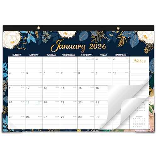 2026 Desk Calendar - Jan. 2026 - Dec. 2026, 12 Months Large Monthly Desk Calendar 2026, 17" x 12", Desk Pad, Large Ruled Blocks, To-do List & Notes, Best Desk/Wall Calendar for Planning or Organizing