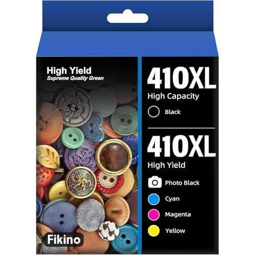 410 XL Remanufactured for Epson 410XL Ink Cartridges 5 Pack Replacement for Epson 410 XL T410XL Ink Cartridges to use for Epson Expression XP-7100 XP-830 XP-640 XP-630 Printer(PB/B/C/M/Y)