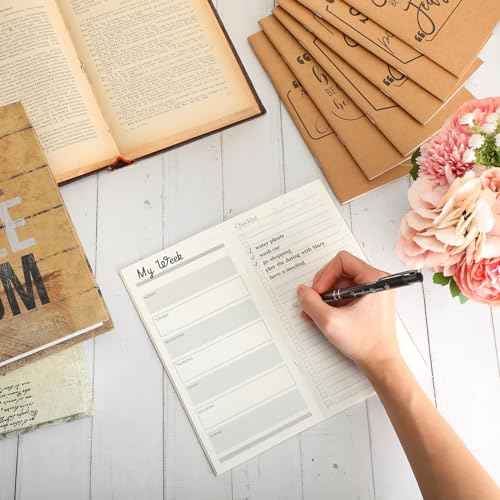 Yeaqee 50 Pcs Employee Appreciation Gifts Undated Weekly Pocket Planners Bulk to Do List Inspirational Habit Track Notebooks for Christmas Boss Case Management Nurse Volunteer(?encouraging)