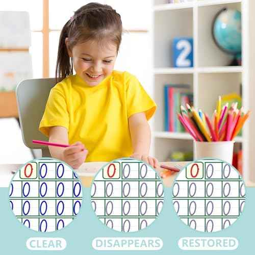 Tracetrek Workbook, Trace Trek Workbook Set - Magic Grooved Writting Practice, Reusable Grooved Handwriting Workbooks, Letter and Number Tracing Book (1pc)