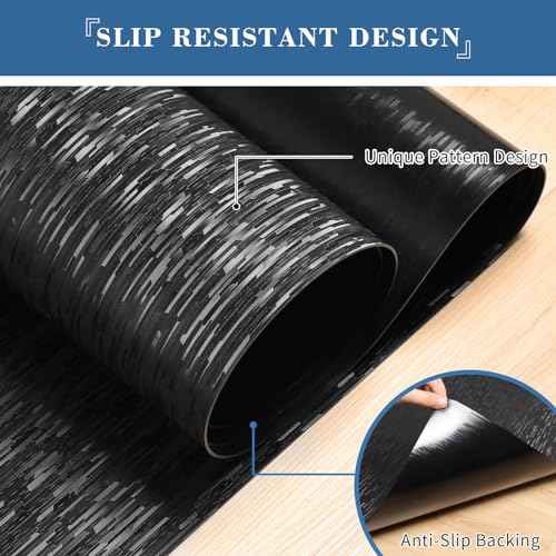Office Chair Mat, TYDLE 59"x75" Large Chair Mat for Hard Floor, Vinyl Mat for Gaming Chairs, Slip Resistant Rolling Computer Under Desk Mat for Hardwood Floor, Black