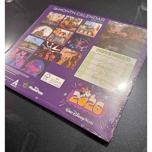 WDW Orlando Theme Park 2025 2026 16 Month Calendar