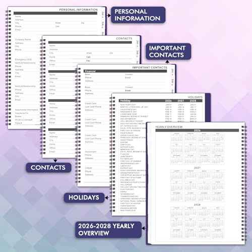 2026 Monthly Planner - Monthly Planner/Calendar 2026, JAN. 2026 - DEC. 2026, 9'' x 11'', 2026 Planners with12-Months, Month Tabs - Purple