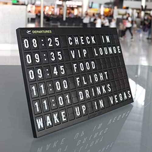 Locomocean Airport-Style Custom Message Board - Personalized Flight Arrivals and Departures Sign