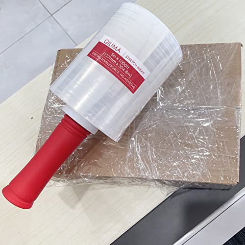 QILIMA Mini Clear Industrial Stretch Wrap Film, 80 Gauge Thick Cling