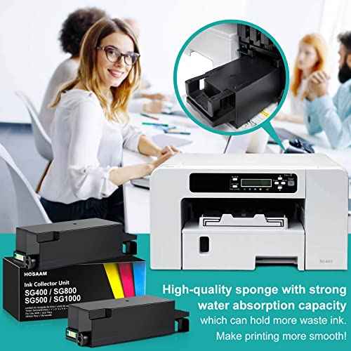 SG400 Waste Collection Unit for Sawgrass Virtuoso SG400 SG500 SG1000 SG800 Ricoh GC41 Printer (2 Packs)