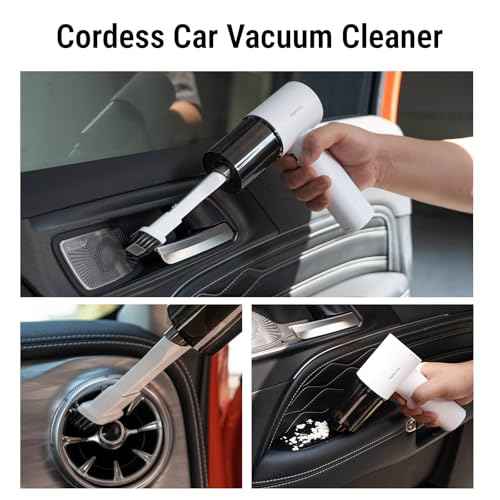 REIKIYA Portable Air Duster 150000RPM Super Power, 18000Pa Cordless Vacuum Cleaner Rechargeable Handheld Pump with LED Light, Adjustable Dust Blower for Computer Keyboard Car House Outdoor
