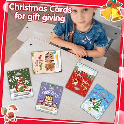 Christmas Money Holder Cards 8 Pack, Christmas Money Holder Ornaments for Gifting Cash, Holiday Gifting Cash Cards for Kids, Funny Merry Xmas Cash Gift Ideas, Christmas Tree Hanging Ornaments Decor