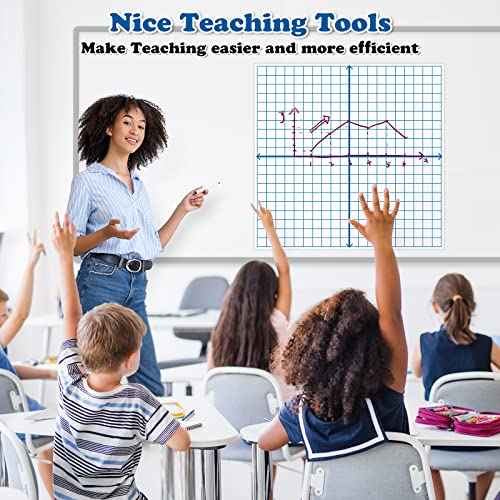 Aizweb Giant Magnetic XY Coordinate Dry Erase Grid,26" x 26" Graph Board for School Classroom Supplies,Magnetic Whiteboard with Counters,Math Manipulatives for Teacher Education