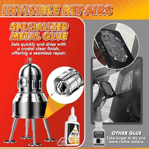 Super Glue for Metal and Stainless Steel 35g - Ultra Strong, Heavy Duty Waterproof, Heat Resistant, Quick-Dry, Clear Glue for Strong Bonding Between Metals, Other Materials, Jewelry Making