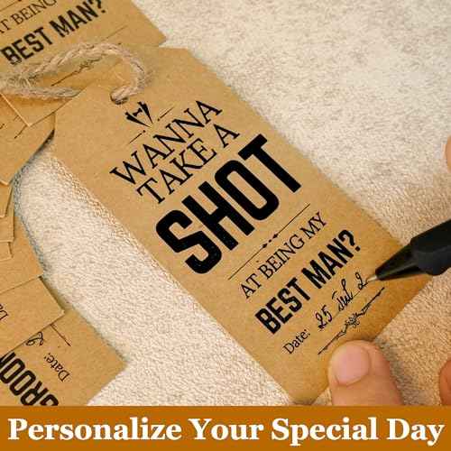 Groomsmen Proposal Gift - Wedding Groomsmen Gifts Set Of 8 Will You Be My Groomsman Cards, 2 Will You Be My Best Man Proposal Gifts, Groomsman Gifts Ideas Groomsmen Cards Take Shot Tag