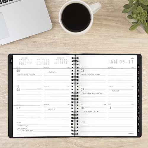 AT-A-GLANCE 2026 Planner, Weekly & Monthly, 7" x 8.75", Medium, Contemporary Lite, Black (70545X0526)