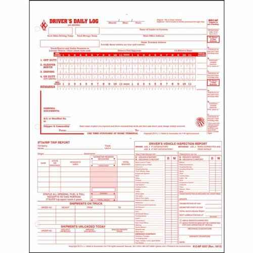 5-in-1 Driver Daily Log 3 Pack, Shrinkwrapped Loose-Leaf Format, 2-Ply Carbonless, 8.5" x 11", 31 Sets of Forms Per Unit, J. J. Keller & Associates, Inc.