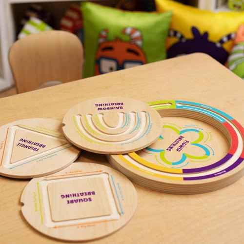 Open The Joy - Calming Breathing Boards for Kids and Adults, Mindfulness and Relaxation Tools - Ages 4 and Up