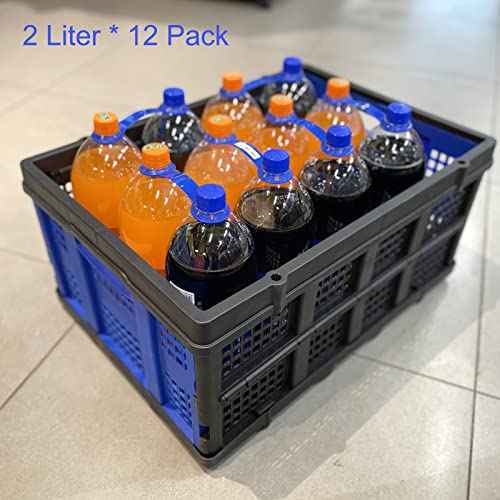 Foldable Plastic Storage Crate ? Stackable & Collapsible Basket, 1.73 Cu Ft for Home, Office & Garage